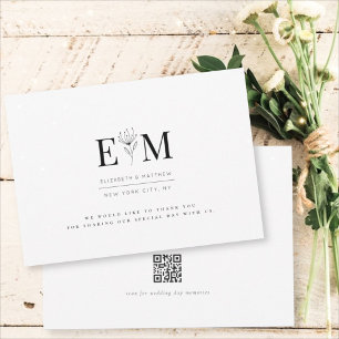 結婚のモダンミニマエレガントルな紅葉 サンキューカード