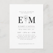 結婚のモダンミニマエレガントルな紅葉 ポストカード (正面)