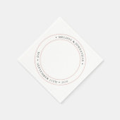 結婚のモダン写パーソナライズされた真 スタンダードカクテルナプキン (角)