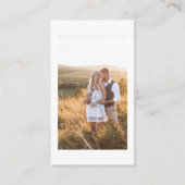 結婚のモダン写真共有愛QRコード エンクロージャーカード (裏面)