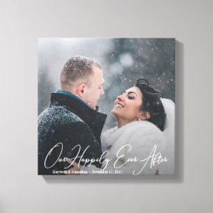 結婚のモダン引用文カスタムPhoto Canvas Print キャンバスプリント