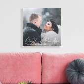 結婚のモダン引用文カスタムPhoto Canvas Print キャンバスプリント (インサイチュ (リビング))