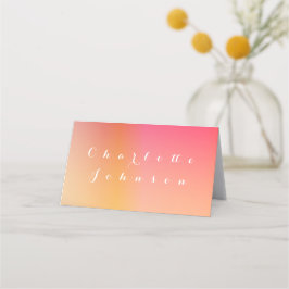 結婚のモダン日のグラデーション入り口 プレイスカード