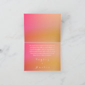 結婚のモダン日の入グラデーションり カード (内部)