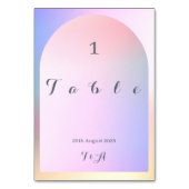結婚のモダンBoho Archテーブグラデーションル番号 テーブルナンバー (裏面)