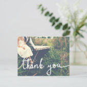 結婚のモダンScript Coule Photo ポストカード (スタンド正面)