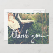 結婚のモダンScript Coule Photo ポストカード (正面/裏面)