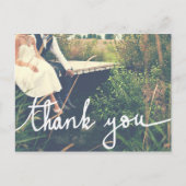 結婚のモダンScript Coule Photo ポストカード (正面)