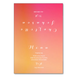 結婚のモダンSunset Nameメグラデーションニュー テーブルナンバー