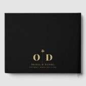 結婚のモノグラエレガントムモダンミニマルカスタム ゲストブック (裏面)