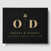 結婚のモノグラエレガントムモダンミニマルカスタム ゲストブック (正面)