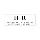 結婚のモノグラシンプルムカスタマイズ差出人住所 セルフインキングスタンプ (デザイン)