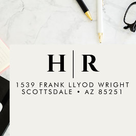 結婚のモノグラシンプルムカスタマイズ差出人住所 セルフインキングスタンプ