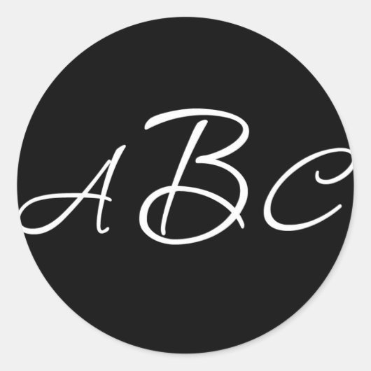 結婚のモノグラムイニシャルシール ラウンドシール (正面)