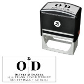 結婚のモノグラムエレガントカスタム差出人住所 セルフインキングスタンプ (インサイチュ)