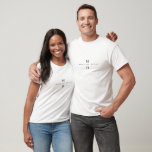 結婚のモノグラムエレガントミニマルシンプルリストホワイト Tシャツ<br><div class="desc">白い背景に結婚タイポグラフィを黒にエレガントしたミニマルなモノグラムのデザイン。文字は特別パーソナライズされたな日に簡単に！</div>