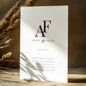 結婚のモノグラムエレガントミニマルシンプル主義者 セーブザデート