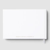 結婚のモノグラムエレガントミニマル金箔 ゲストブック (裏面)