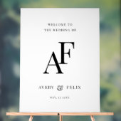 結婚のモノグラムエレガントミニマル アクリルサイン (ニュートラル)