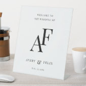 結婚のモノグラムエレガントミニマル 台座サイン (インサイチュ)