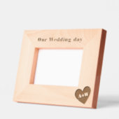 結婚のモノグラムカスタム写真枠 レーザー彫刻フレーム (左)