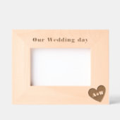結婚のモノグラムカスタム写真枠 レーザー彫刻フレーム (正面)