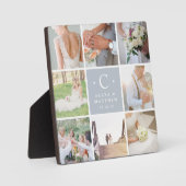 結婚のモノグラム写真コラージュ フォトプラーク (正面)