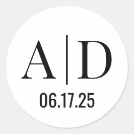 結婚のモノグラム封結婚筒 ラウンドシール