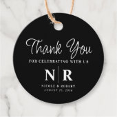 結婚のモノグラム歓迎抱き枕またはバスケット フェイバータグ (正面)