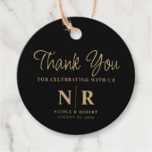 結婚のモノグラム歓迎抱き枕またはバスケット フェイバータグ (正面)