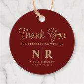 結婚のモノグラム歓迎抱き枕またはバスケット フェイバータグ (正面)