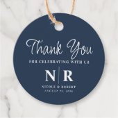 結婚のモノグラム歓迎抱き枕またはバスケット フェイバータグ (正面)