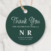 結婚のモノグラム歓迎抱き枕またはバスケット フェイバータグ (正面)