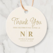 結婚のモノグラム歓迎抱き枕またはバスケット フェイバータグ (正面)