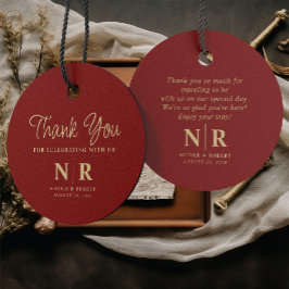 結婚のモノグラム歓迎抱き枕またはバスケット フェイバータグ