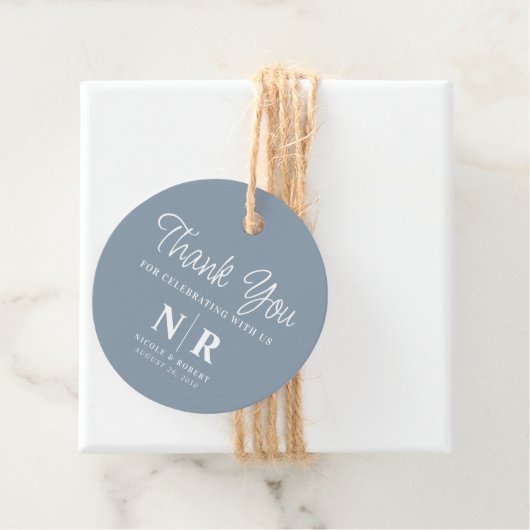 結婚のモノグラム歓迎抱き枕またはバスケット フェイバータグ (インサイチュ)