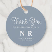 結婚のモノグラム歓迎抱き枕またはバスケット フェイバータグ (正面)