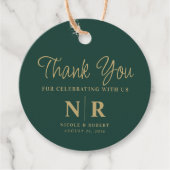 結婚のモノグラム歓迎抱き枕またはバスケット フェイバータグ (正面)