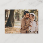 結婚のモノグラムRSVP QRコード写真エレガント エンクロージャーカード (裏面)