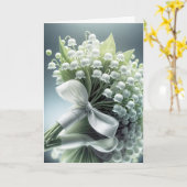 結婚のユリ・オブ・ザ・バレーおめでとう カード (黄色い花)