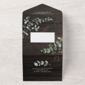 結婚のユーカリ植物学モダン招待状+ rsvp オールインワン招待状 (外側)