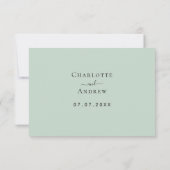 結婚のユーカリ植物学RSVP 出欠カード (裏面)