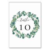 結婚のユーカリ緑リース テーブルナンバー (裏面)