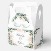 結婚のユーカリ金ゴールドグリッター感謝していユー フェイバーボックス (オープン)