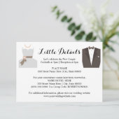 結婚のリトル詳細新郎新婦詳細 エンクロージャーカード (スタンド正面)