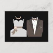 結婚のリトル詳細新郎新婦詳細 エンクロージャーカード (裏面)