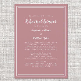 結婚のリハーサルディナーダスティーバラモダンシンプル 招待状