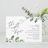 結婚のリハーサルディナー、ユーカリプトゥス・グリーンリー 招待状 (スタンド正面)