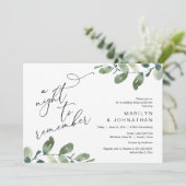 結婚のリハーサルディナー、ユーカリプトゥス・グリーンリー 招待状 (スタンド正面)