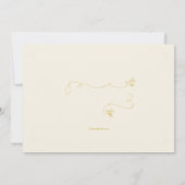 結婚のリハーサルパーティの招待状Cr/金ゴールド 招待状 (裏面)